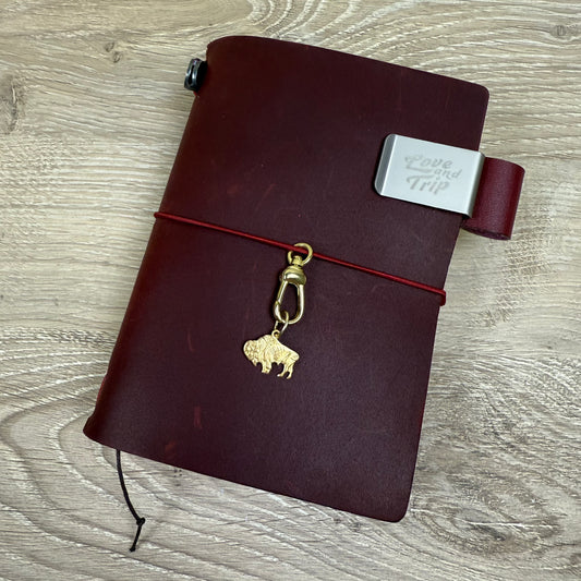 Bison Brass Charm for Traveler's Notebook