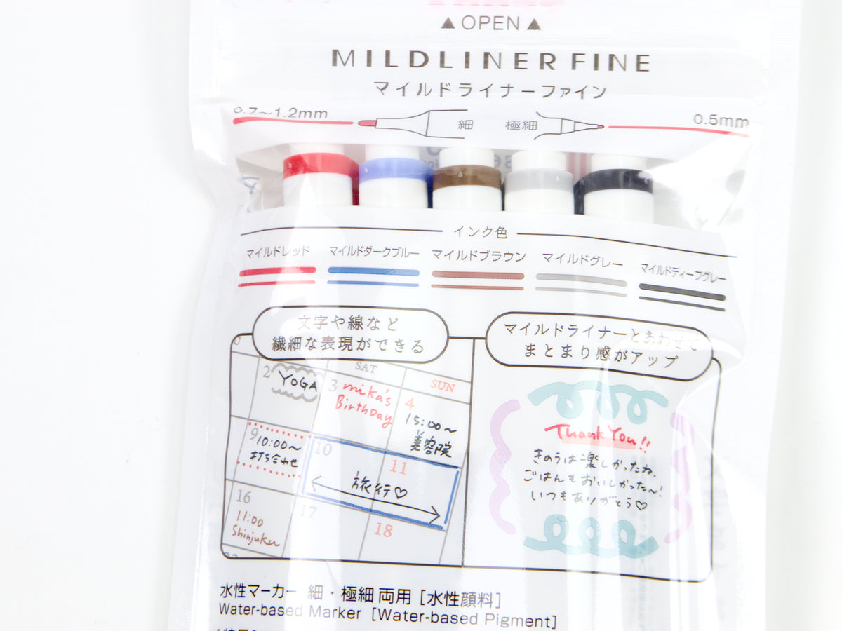 Zebra MildLiner Fine 5-pack LTD