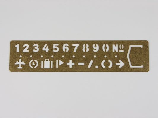 Traveler’s Company Brass Template Bookmark Numbers