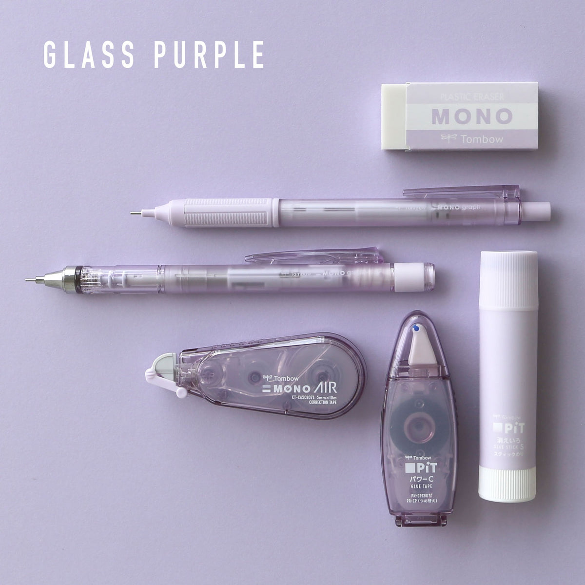 Tombow Mono Plastic Eraser Pastel Glass Limited Edition