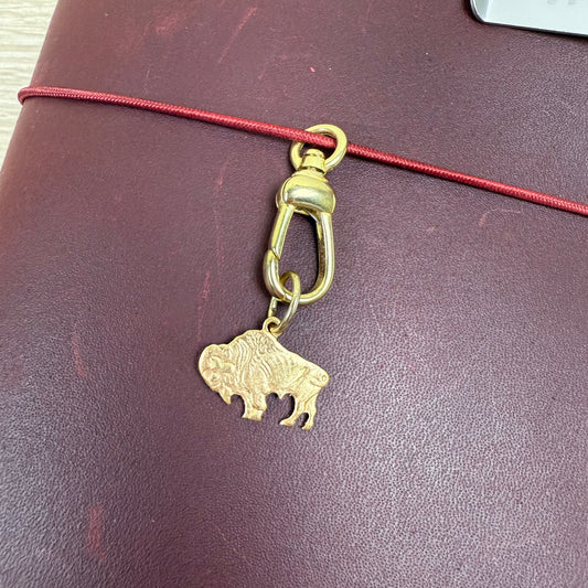 Bison Brass Charm for Traveler's Notebook