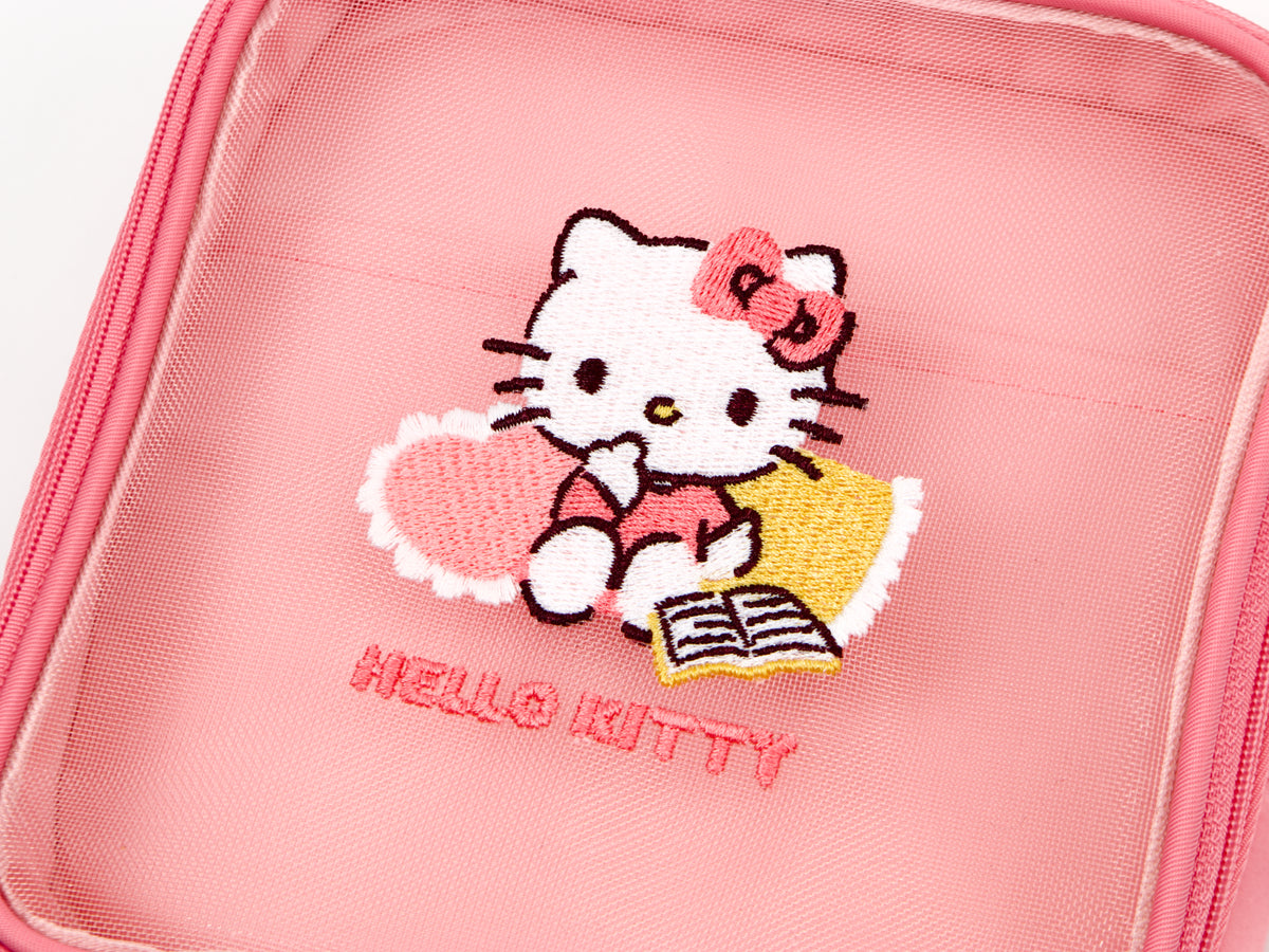 Hello Kitty Mesh Square Zip Pouch