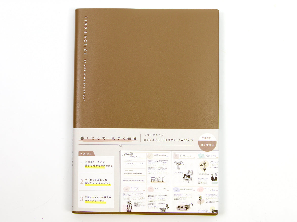Mark's Inc. Log Diary Weekly Free
