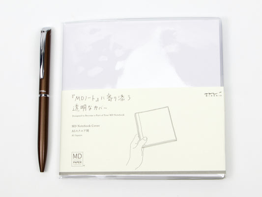 Carnet de notes Midori MD Paper A5 carré avec couverture transparente