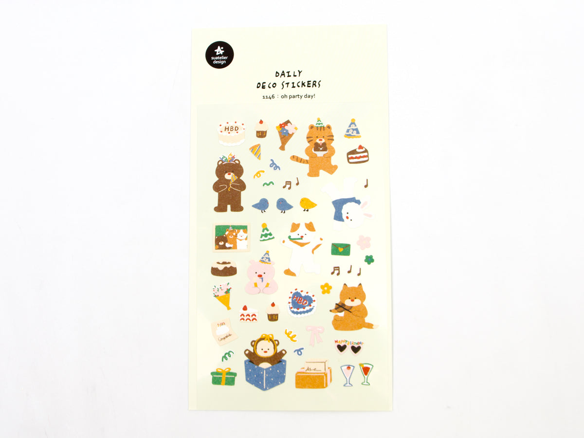 Suatelier Daily Deco Stickers (Animal Designs)