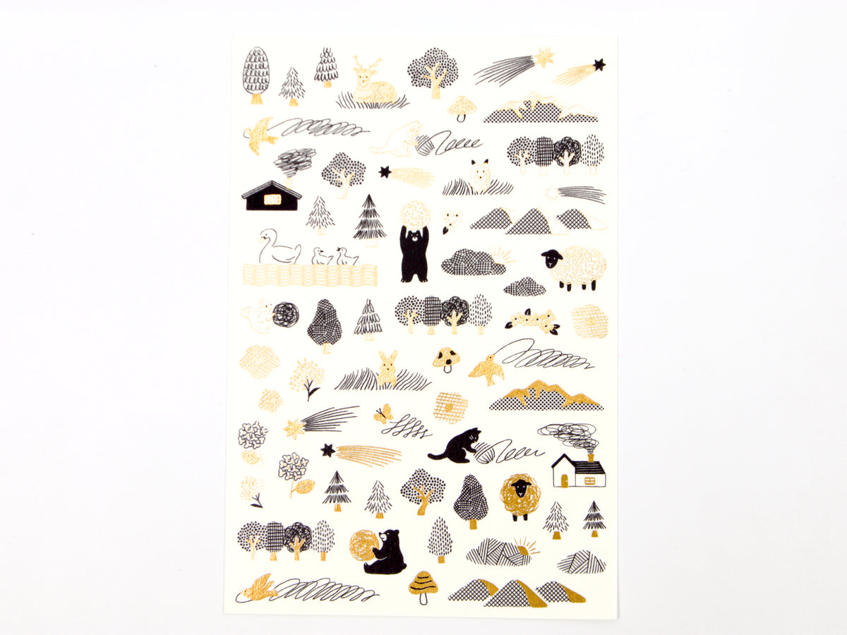 Midori Yuru Log Decoration Stickers