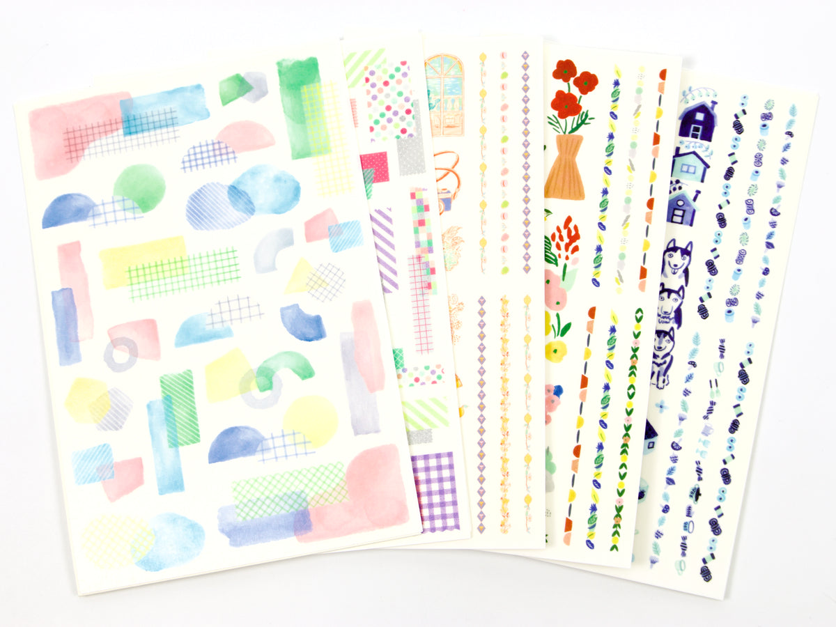 Midori Yuru Log Writeable Stickers