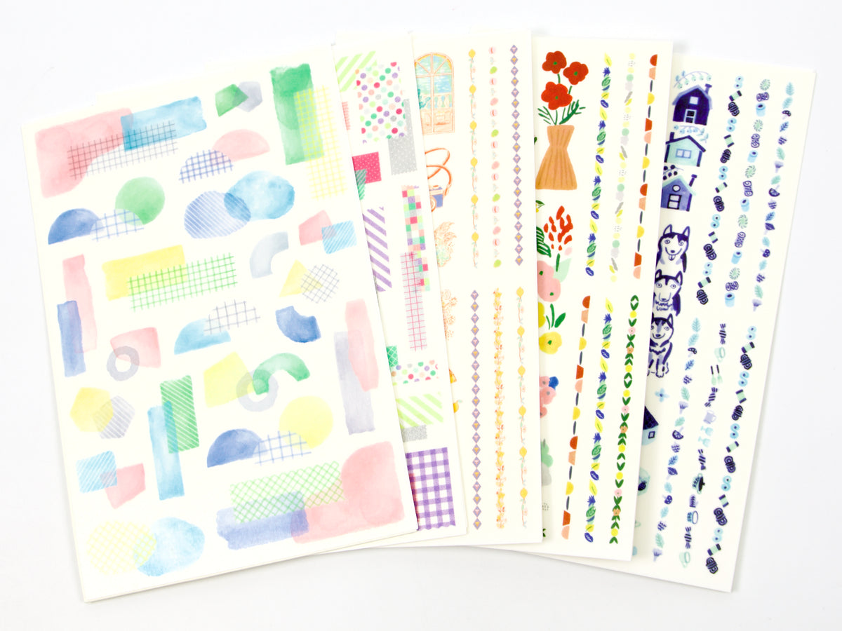 Midori Yuru Log Writeable Stickers