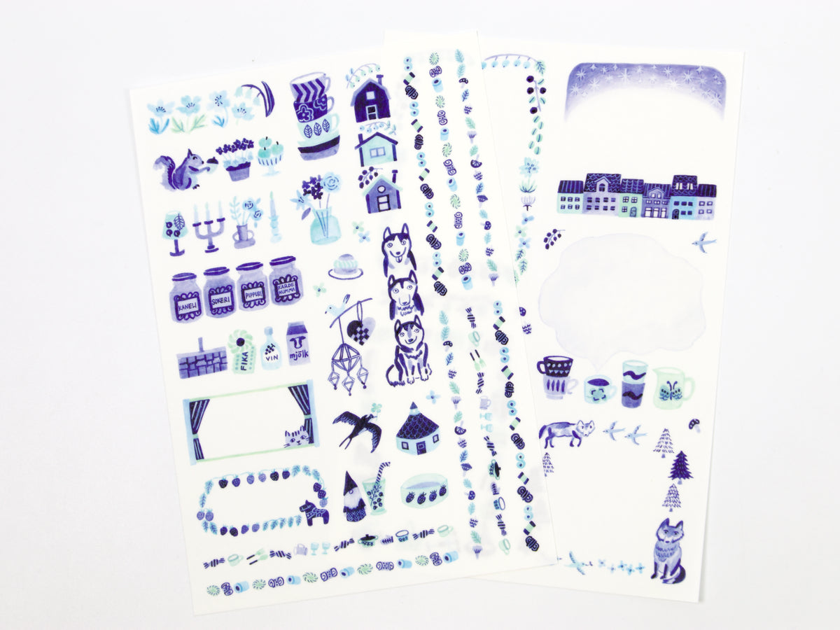 Midori Yuru Log Writeable Stickers