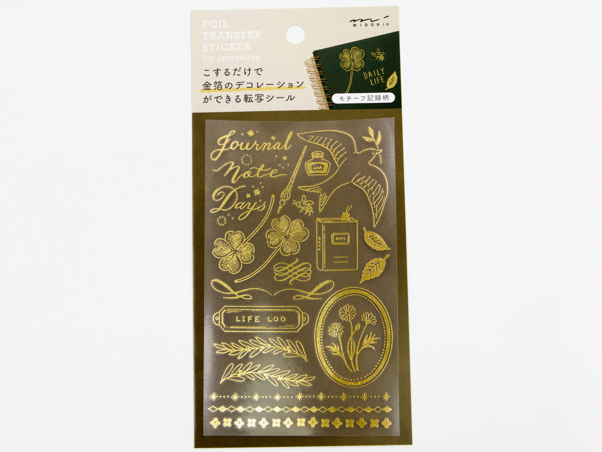 Midori Gold Foil Transfer Stickers