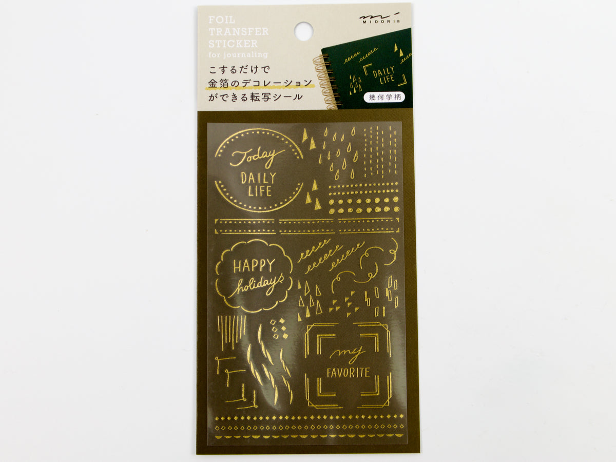 Midori Gold Foil Transfer Stickers