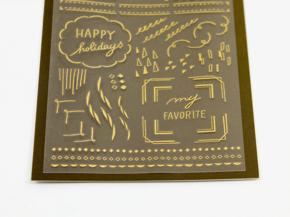 Midori Gold Foil Transfer Stickers