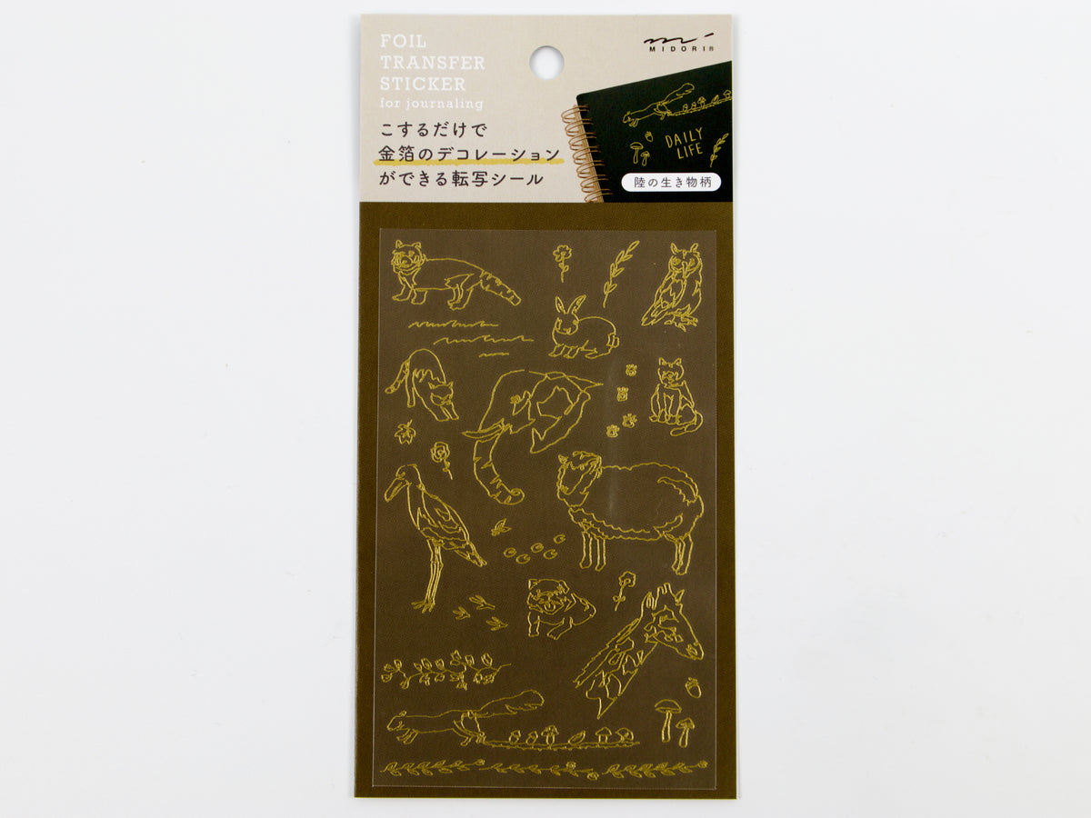 Midori Gold Foil Transfer Stickers
