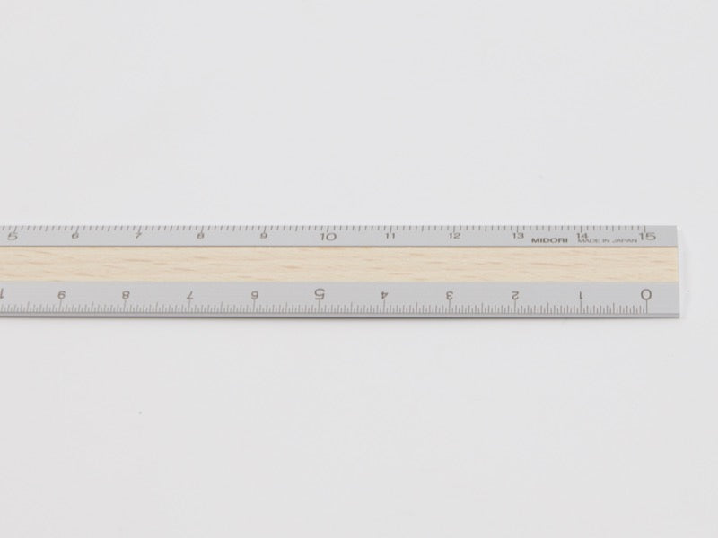 Midori Aluminum and Wood Ruler