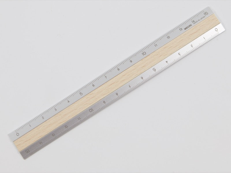 Midori Aluminum and Wood Ruler