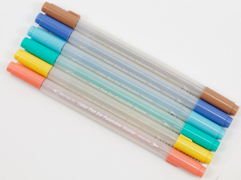 Midori Paintable Stamp Marker 6 Color Set