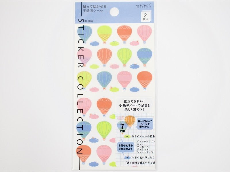 Midori Sticker Collection Translucent Colorful
