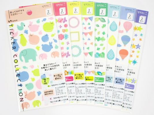 Midori Sticker Collection Translucent Colorful
